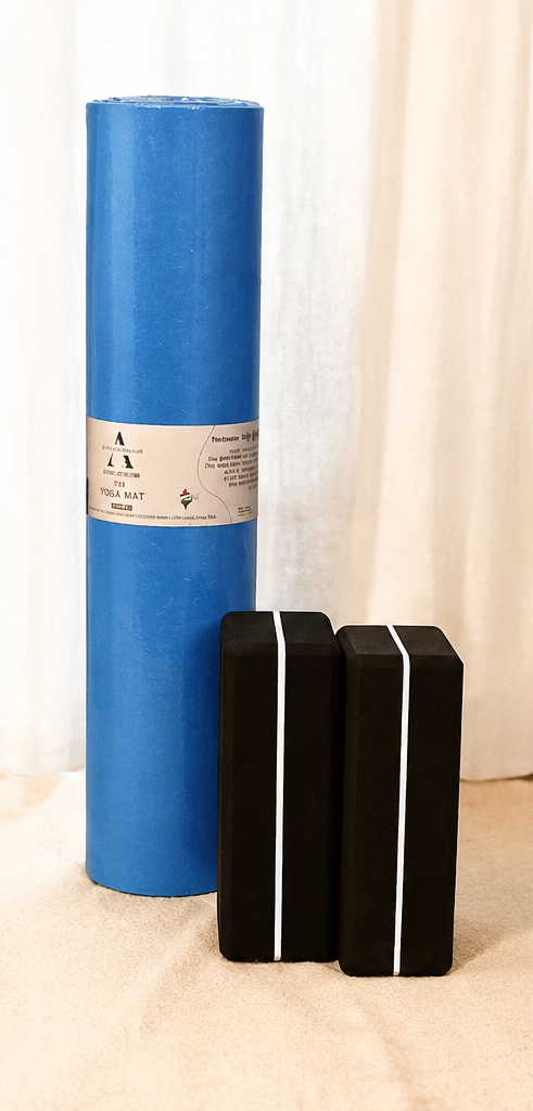 ACTIVARMOUR Yoga Mat & Yoga Block Combo