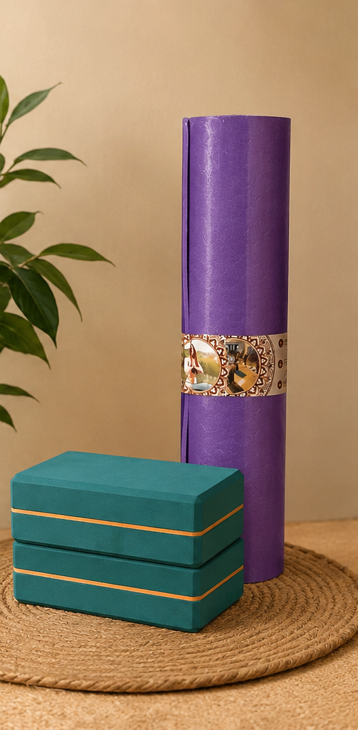 ACTIVARMOUR Yoga Mat & Yoga Block Combo
